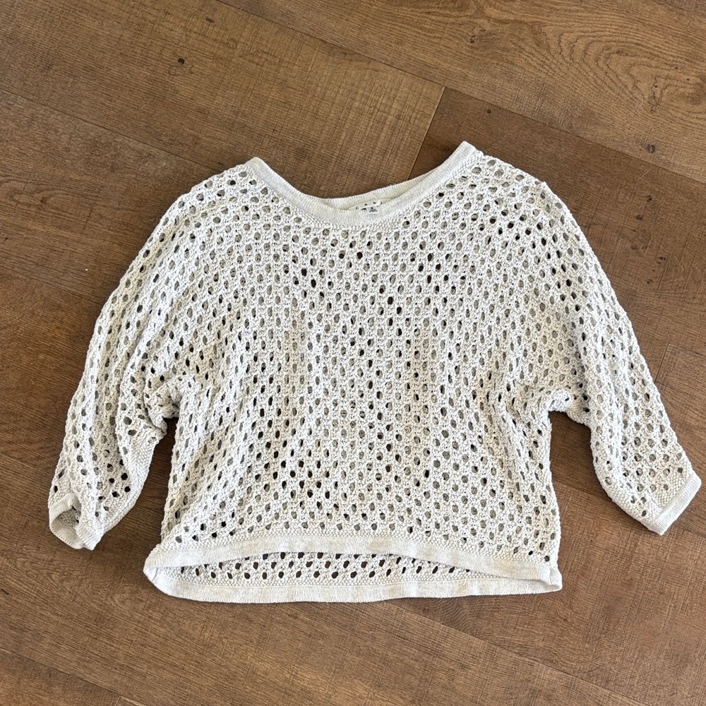 CAbi Light Gray Knit Sweater